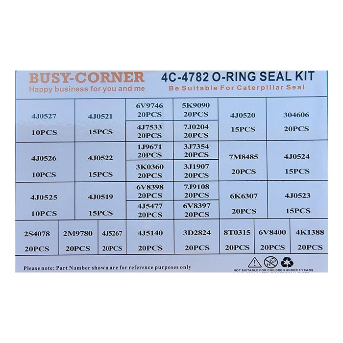 580PC CATERPILLAR O-RING KIT 90 DURO (HYDRAULIC ACCESSORIES)