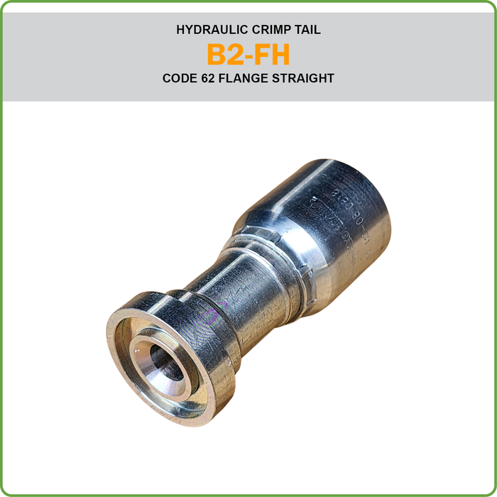 B2-FH - CODE 62 FLANGE STRAIGHT (ONE PIECE BRAID HOSETAILS)