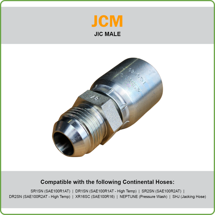 B2-JCM - JIC MALE HOSETAIL (ONE PIECE BRAID HOSETAILS)