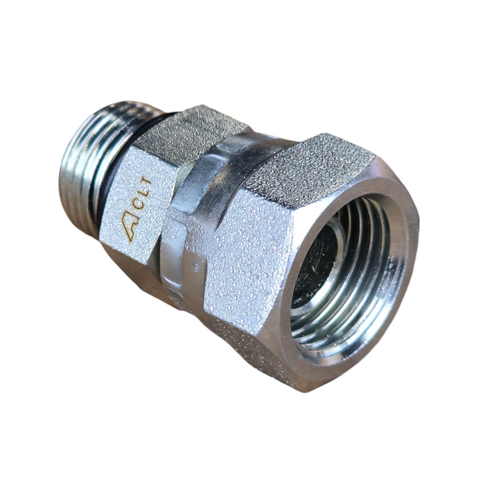 BSPP Swivel Female to UNO Male (O-Ring Boss) Hydraulic Adaptor