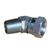 BSPT Male to BSPP Female Swivel 45 Degree Elbow Hydraulic Adaptor.