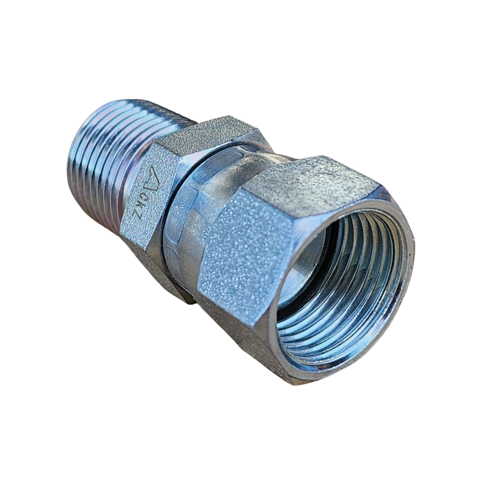 BSP Tapered Male to JIC Female Swivel Straight Hydraulic Adaptors