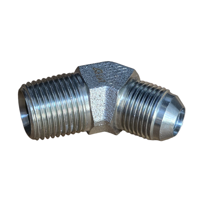 BSP Tapered Male to JIC Male 45 Degree Elbow Hydraulic Adaptors