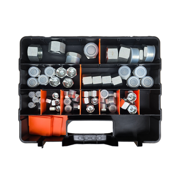 HYDRAULIC ADAPTOR ORFS CAP & PLUG KIT 9/16IN 1-7/16IN 60PCS