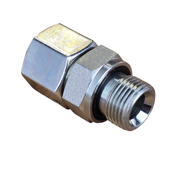 Metric Light Female Swivel to BSP Parallel Male Straight Adaptor.