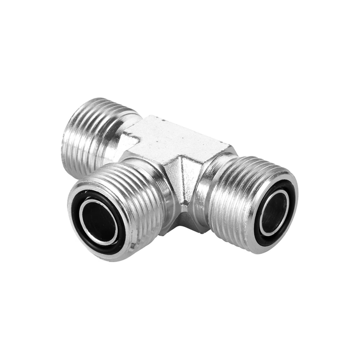 ORFS Male to Male to Male Tee Hydraulic Adaptors