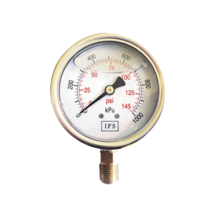 63MM LIQUID FILLED PRESSURE GAUGE 1/4" BSPT BOTTOM ENTRY