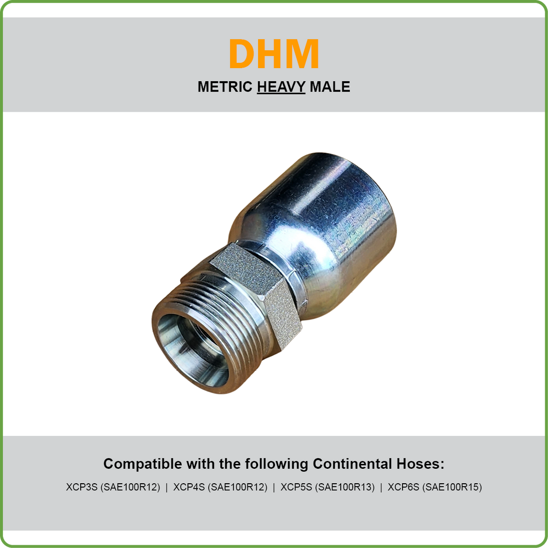 Continental SG Crimp Tail - Din Metric Heavy Male – Tasmanian Hose