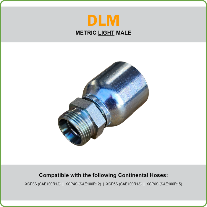 SG-DLM - METRIC LIGHT MALE HOSETAIL (ONE PIECE SPIRAL HOSETAILS)