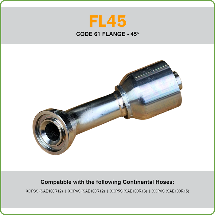 SG-FL45 - CODE 61 45DEG HOSETAIL (ONE PIECE SPIRAL HOSETAILS)