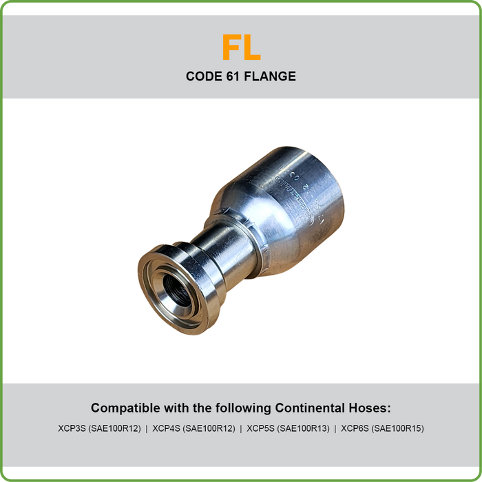 SG-FL - CODE 61 STRAIGHT HOSETAIL (ONE PIECE SPIRAL HOSETAILS)