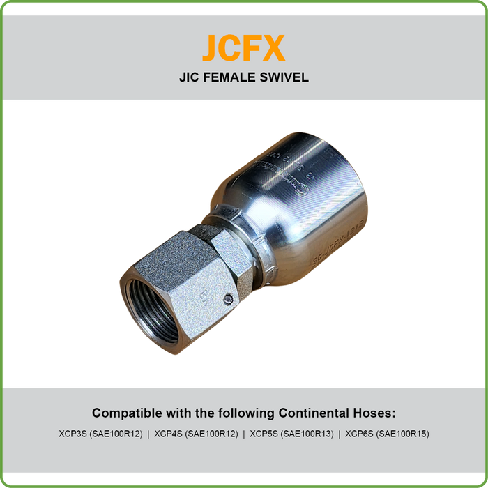 SG-JCFX - JIC FEMALE SWIVEL HOSETAIL (ONE PIECE SPIRAL HOSETAILS)