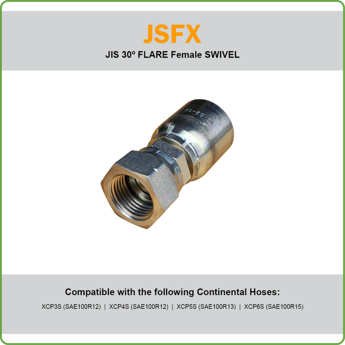 SG-JSFX - JIS FEMALE SWIVEL HOSETAIL (ONE PIECE SPIRAL HOSETAILS)