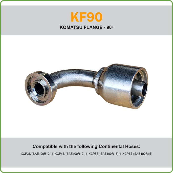 SG-KF - KOMATSU STRAIGHT/45DEG/90DEG FLANGE HOSETAIL (ONE PIECE SPIRAL HOSETAILS)