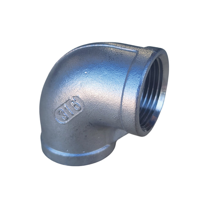 316 STAINLESS STEEL F/F 90DEG ELBOW BSP