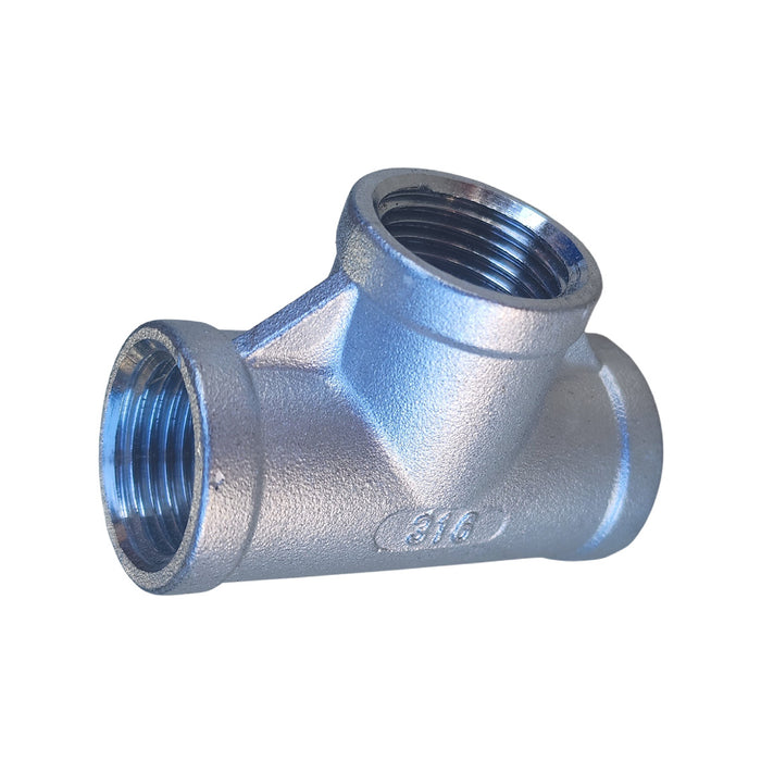 316 STAINLESS STEEL EQUAL FEMALE TEE BSP