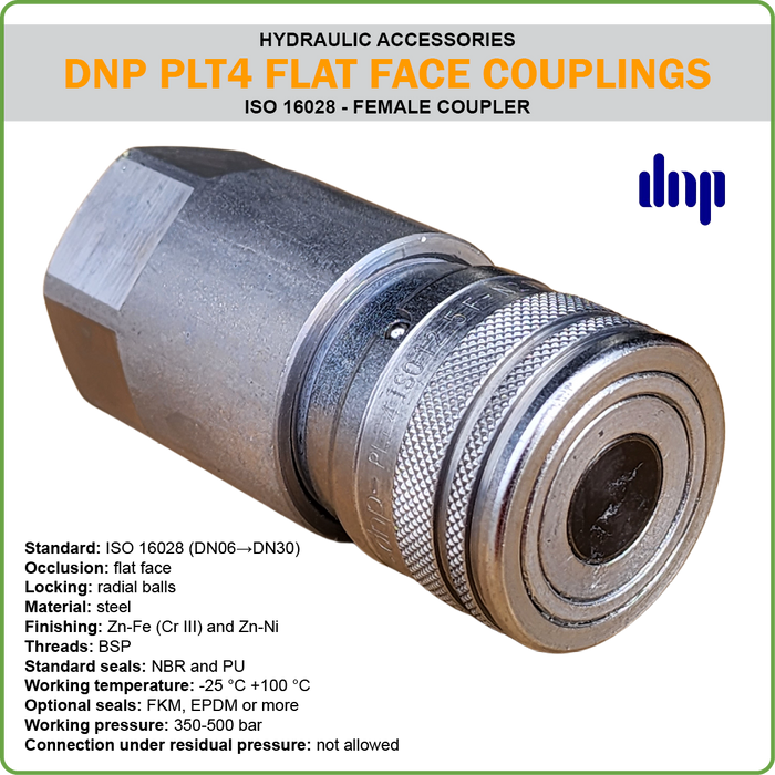 QC - DNP FLATFACE COUPLING ISO16028 (HYDRAULIC ACCESSORIES)